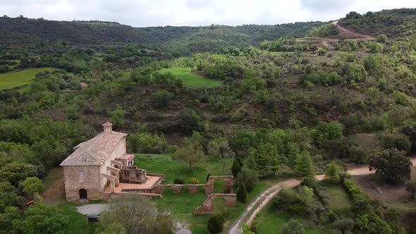 Santa Maria De Dulcis Church Aerial View, Spain