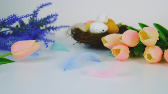 Beautiful Easter Background with Eggs