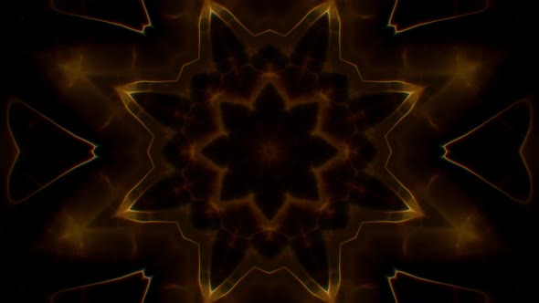 Dark Gold Kaleidoscope Loop 4K 03