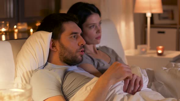 Couple Watching Tv at Home 