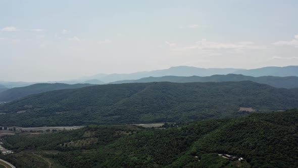 Aerial View of the Mountains of Azerbaijan