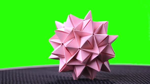 Pink Origami Spiky Ball.