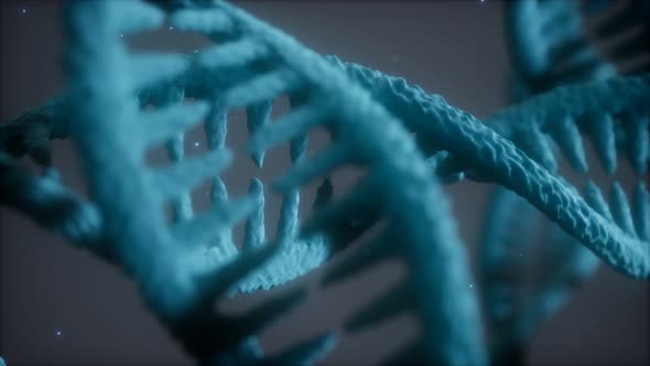 Double Helical Structure of Dna Strand Close-up Animation alt