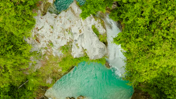 Beautiful Tropical Waterfall Philippines, Cebu