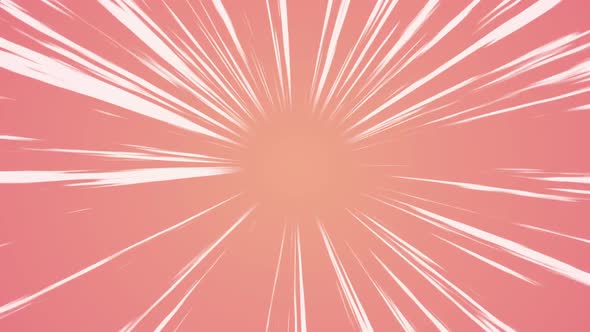 Anime Tunnel Zoom White Lines Pink Background