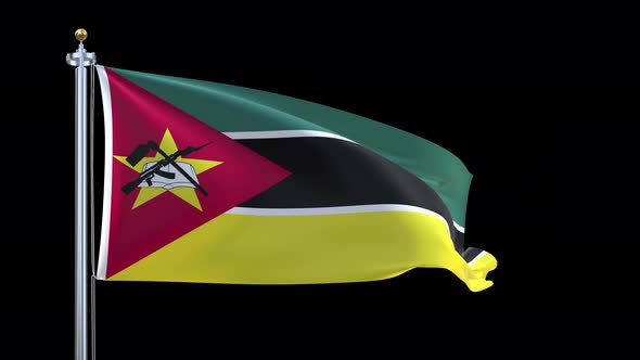 Mozambique Waving Flag