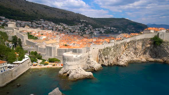 Historic Wall of Dubrovnik Old Town Croatia