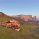 Dolomites cottages under the rugged mountains peaks at sunrise - VideoHive Item for Sale