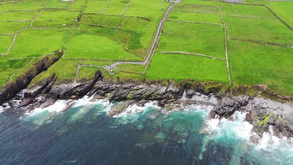 Beautiful Aerial View of Valentia Island. Locations Worth Visiting on the Wild Atlantic Way. Scenic