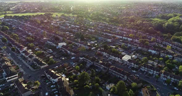 Aerial Sunny Of London Neighborhood