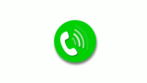 3d Phone Calling Animated On White Background