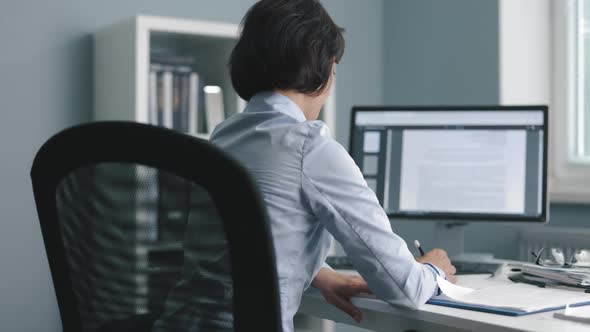 Happy Woman at Office