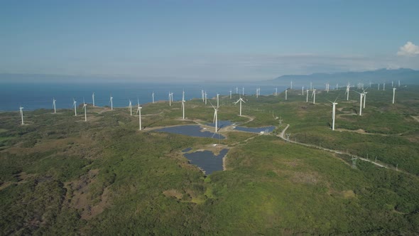 Solar Farm with Windmills