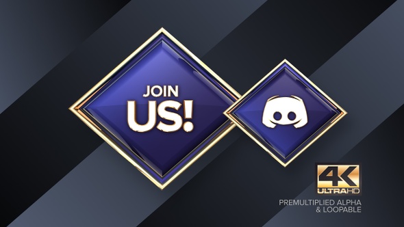 Discord Join Us! Rotating Sign 4K Looping Design Element