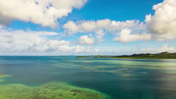 Time Lapse: Seascape with Tropical Islands and Turquoise Water