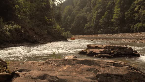 Landscape with Mountain River and Forest