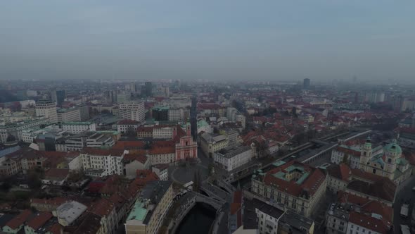 High angle view of Ljubljana