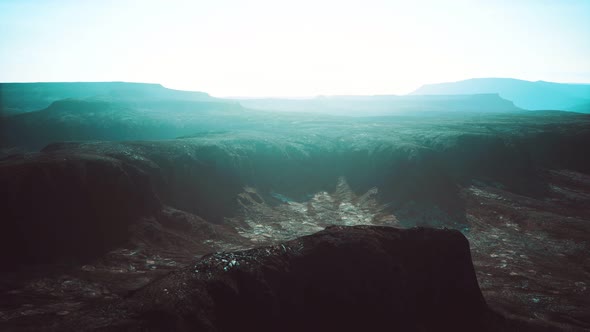 Desert Landscape on the Volcanic Island of Canary Islands