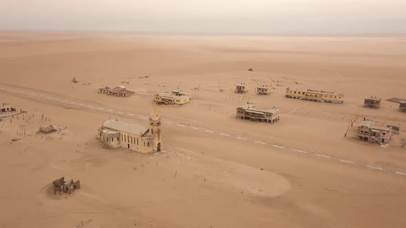 Aerial view of Ilha dos Tigres, Angola