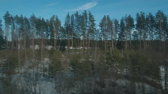 Natural Scenery From the Train Window