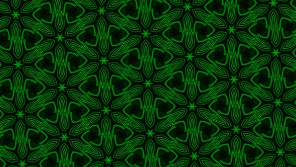 New Abstract Background Green Color Hexagon Flower Pattern Animation