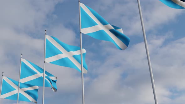 Scotland Flag on the Operating Chipset circuit board