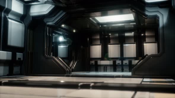Sci-fi Tunnel or Spaceship Corridor alt