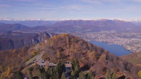 Sighignola Mountain and the Balcone D'Italia Overlooking Lake Lugano