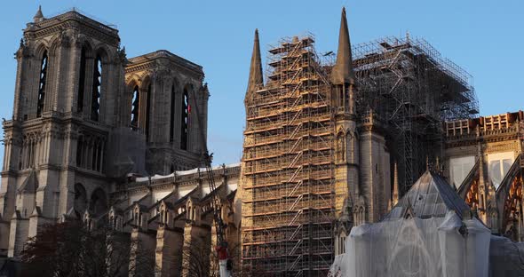 The Notre Dame cathedral, ile de la Cité, Paris, France.