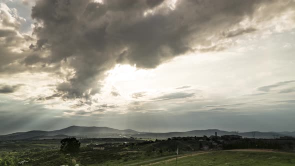 Dramatical Clouds Moving Timelapse