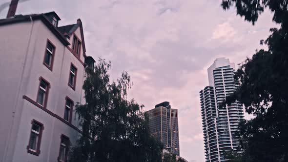 City of Frankfurt at Sunset