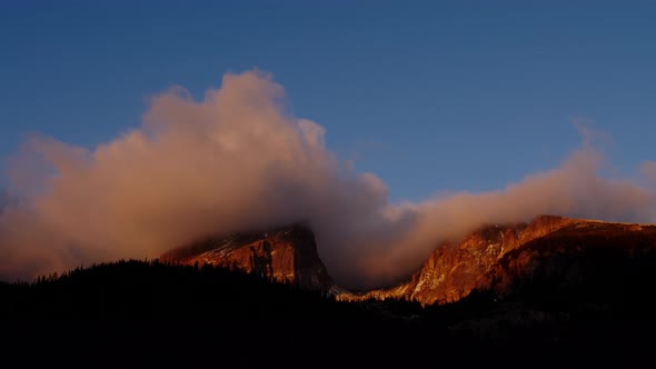 Time Lapse of clouds above the Rocky Mountains