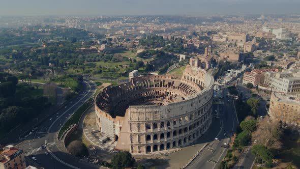 Slow parallax of Roman Colosseum