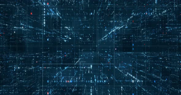 Digital Binary Code Background Loop 03