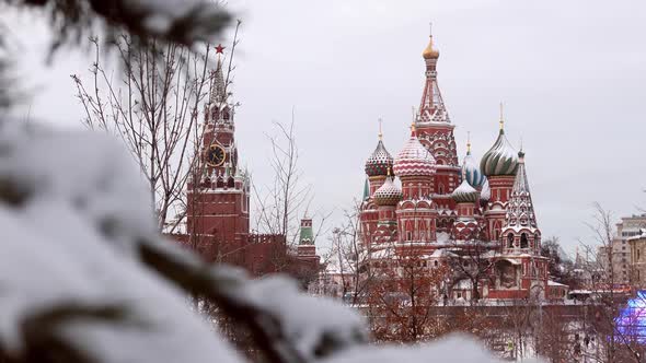 View of the Moscow Kremlin and St