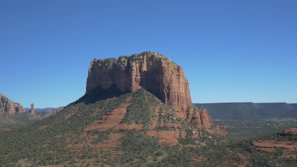 Aerial view of the Courthouse Butte