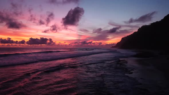 FULLHD Sunset Bali Hidden Beach Aerial