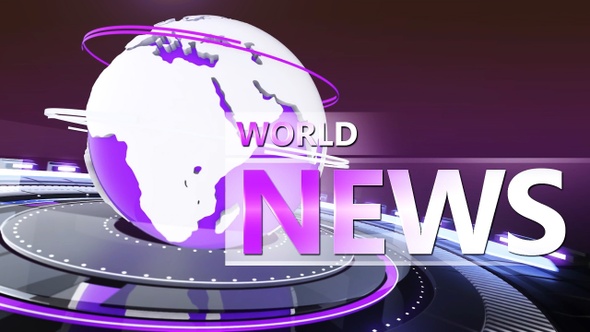 Broadcast News Intro, Purple Color Background 5