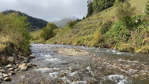 Beautiful Mountains of the North Caucasus in the Autumn Season Arkhyz KarachayCherkessia