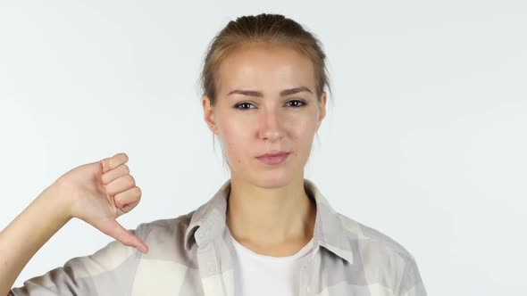 Thumbs Down By Female Student