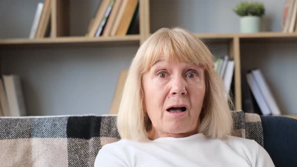 Portrait of a Beautiful Retired Woman Sitting and Smiling at the Camera