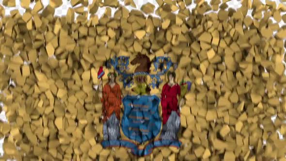 New Jersey State Flag Breaking Rocks Transition