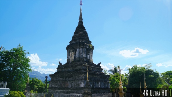 4K Buddhist Stupa in Luang Prabang, Laos