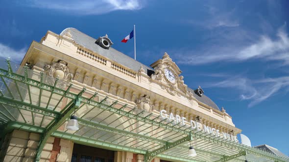 Gare De Nice Ville Historic Train Station In Nice France