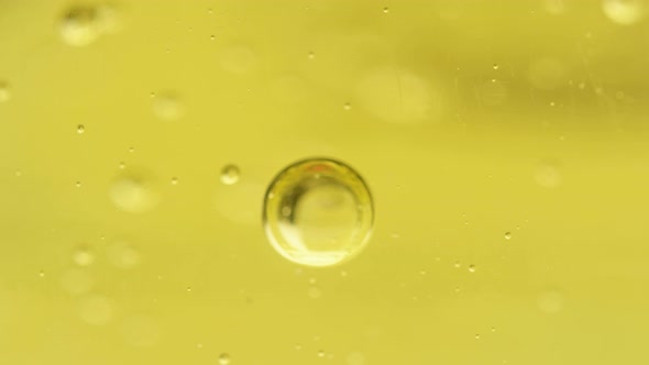 Macro Gel Bubbles Rise Up