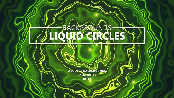 Liquid Circles Smooth Green Backgrounds