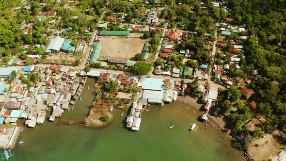 City and Port on Balabac Island Palawan Philippines