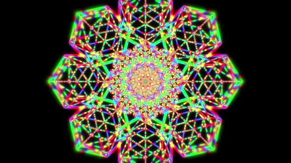 Hypnotic Mandala Kaleidoscope Pattern Tunnel