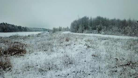 Winter River In The Village Of Verkhovye 10