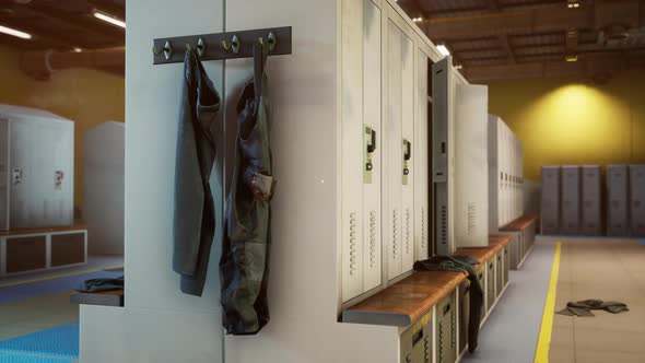 Empty Dressing Room in Old Factory